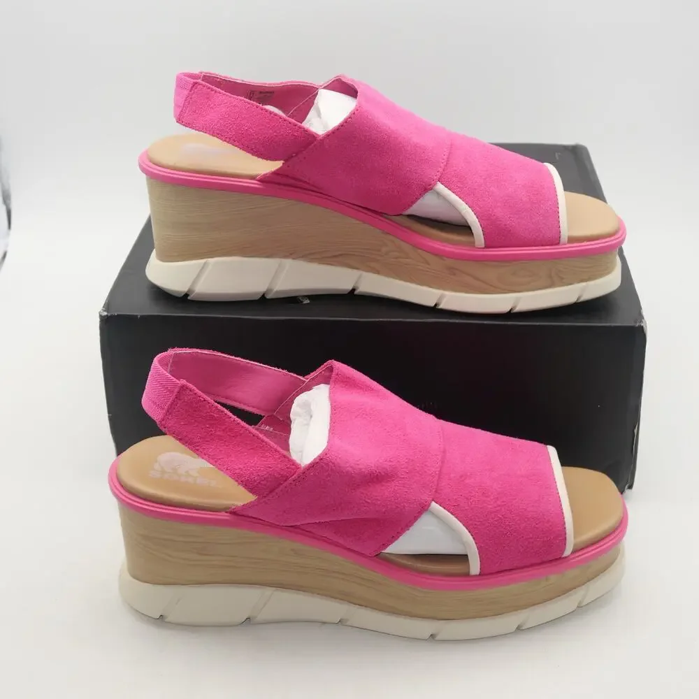 NEW Sorel Women's 11 Joanie III Slingback Platform Strap Sandals Fuschia Pink - Picture 4 of 9